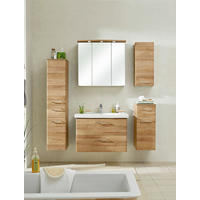 WASCHTISCHKOMBI 82 cm  - Chromfarben/Eichefarben, KONVENTIONELL, Keramik/Holzwerkstoff (82cm) - Xora