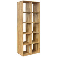 REGAL Wildeiche massiv Eichefarben  - Eichefarben, Natur, Holz (75,4/186/35cm) - Livetastic