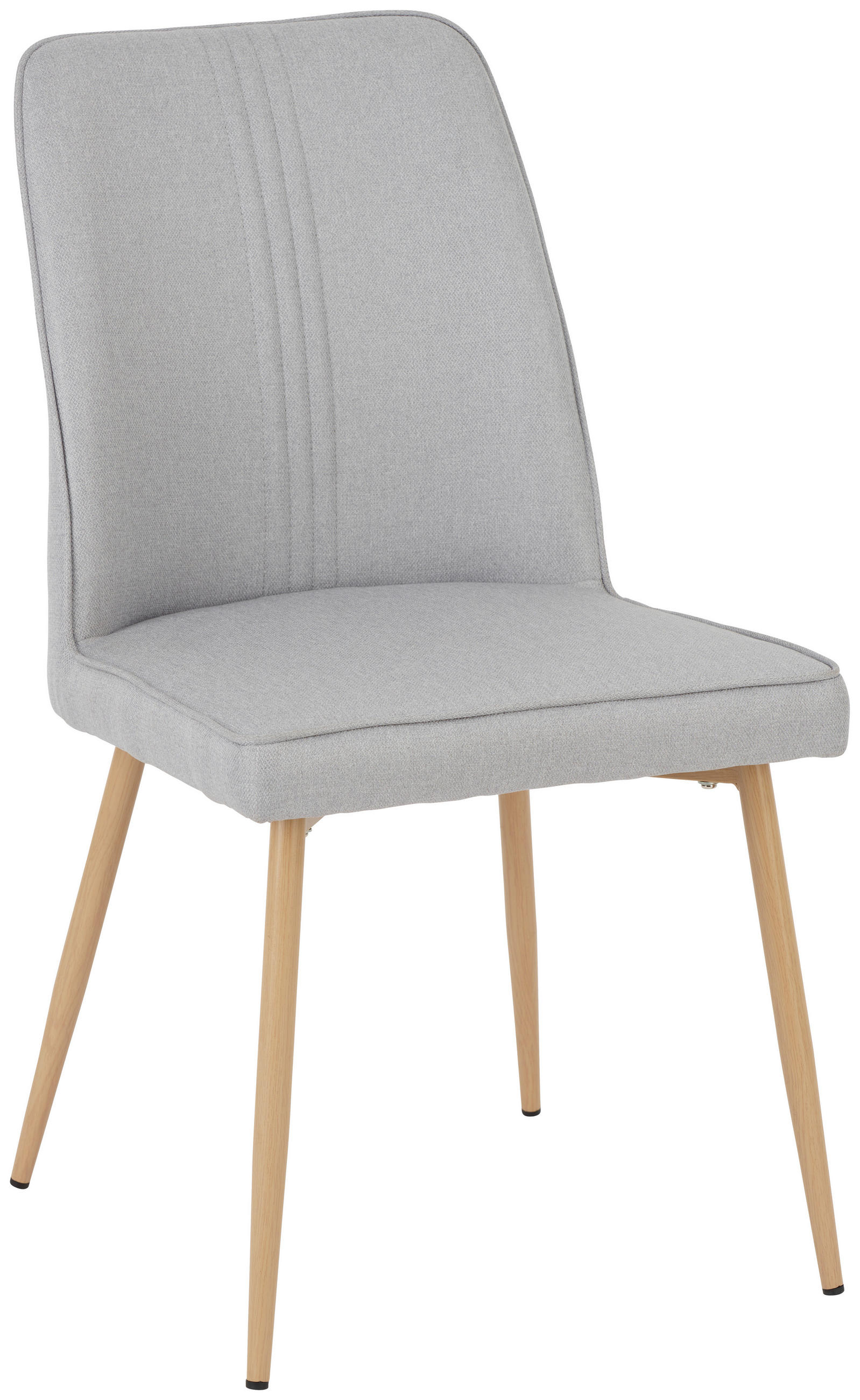 STUHL  in Eisen Webstoff Metall, Textil  - Eichefarben/Grau, MODERN, Textil/Metall (50/88/61cm) - Livetastic