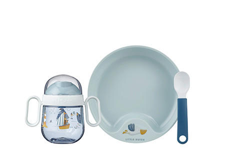 KINDERGESCHIRRSET MIO 3-teilig  - Blau, Basics, Kunststoff (20/18/10,5cm) - Mepal