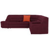 ECKSOFA in Flachgewebe Bordeaux, Dunkelrot  285/251 cm  - Bordeaux/Schwarz, KONVENTIONELL, Kunststoff/Textil (285/251cm) - Sedda