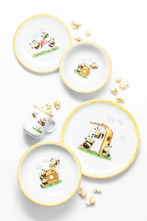 KINDERGESCHIRRSET KINDERTRÄUME Porzellan 3-teilig  - Gelb/Multicolor, KONVENTIONELL, Keramik - Seltmann Weiden