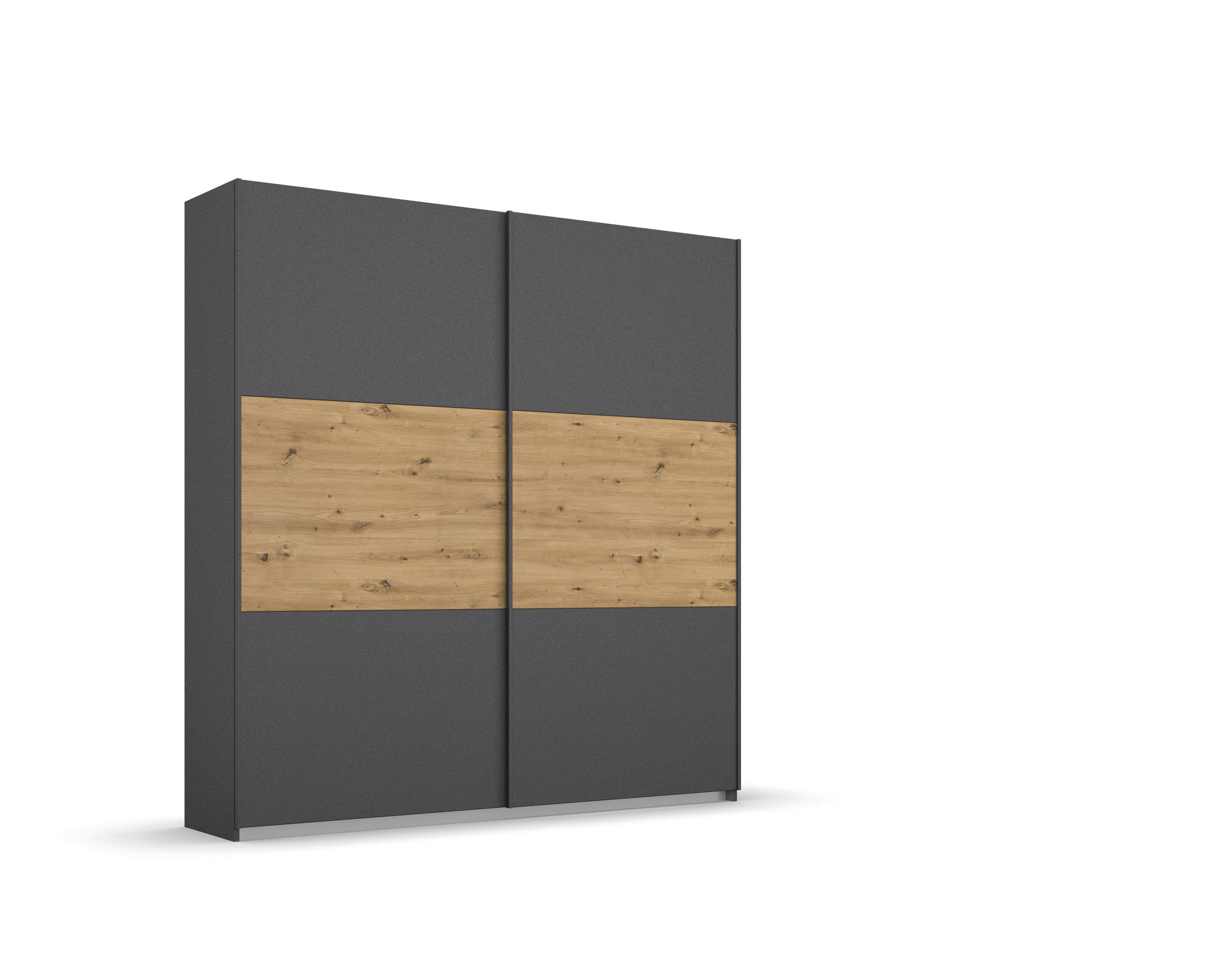 SCHWEBETÜRENSCHRANK 175/210/54 cm 2 Tür(en)-türig Grau, Eiche Artisan  - Eiche Artisan/Grau, MODERN, Holzwerkstoff/Metall (175/210/54cm) - Rauch Möbel