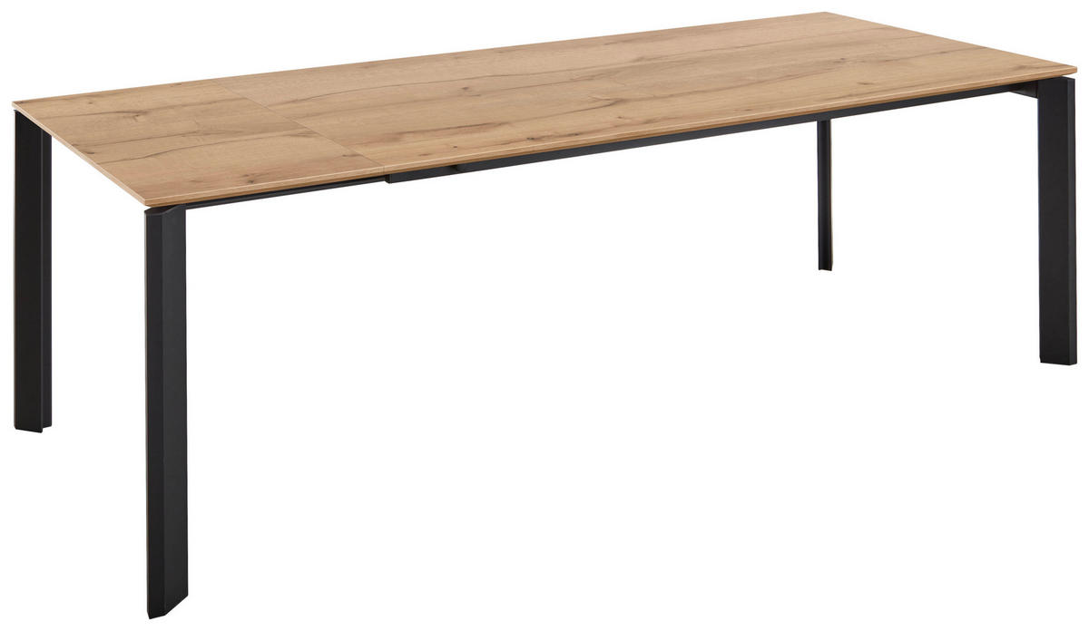 ESSTISCH in Metall, Holzwerkstoff 180-280/95/76 cm  - Eichefarben, Basics, Holzwerkstoff/Metall (180-280/95/76cm) - Celina Home