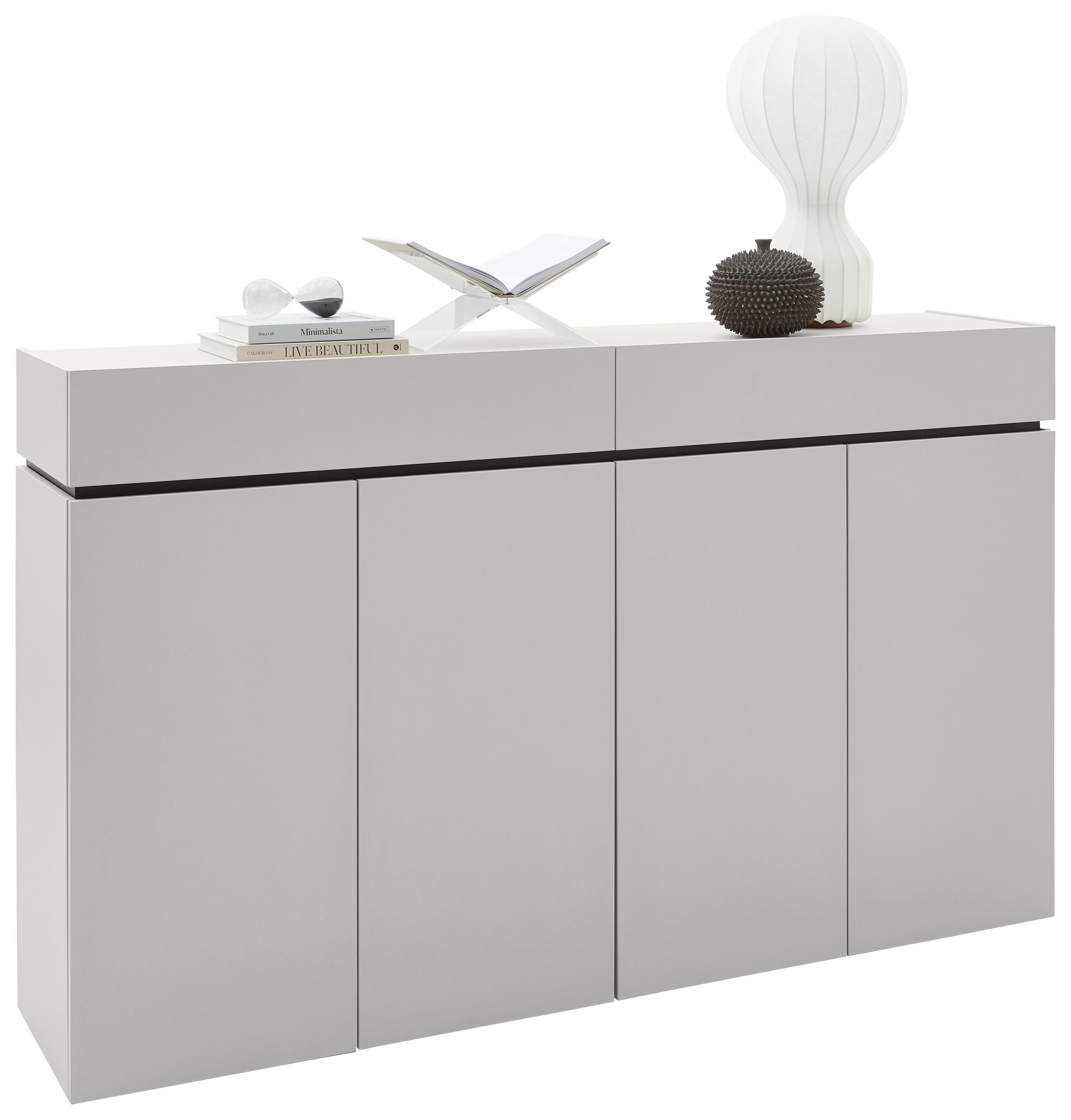 SIDEBOARD  180/111/40 cm 2 Schublade(n)  - Kaschmir/Schwarz, Design, Holzwerkstoff/Kunststoff (180/111/40cm) - Voleo