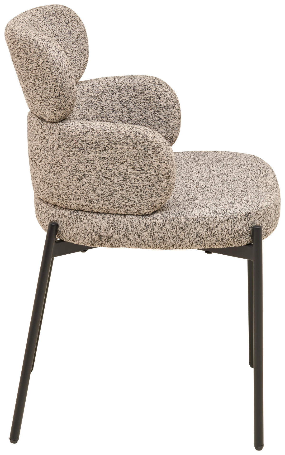 ŽIDLE S PODRUČKAMI, železo, tkaná látka, šedá - šedá/černá, Moderní, kov/textil (52/80/56cm) - MID.YOU