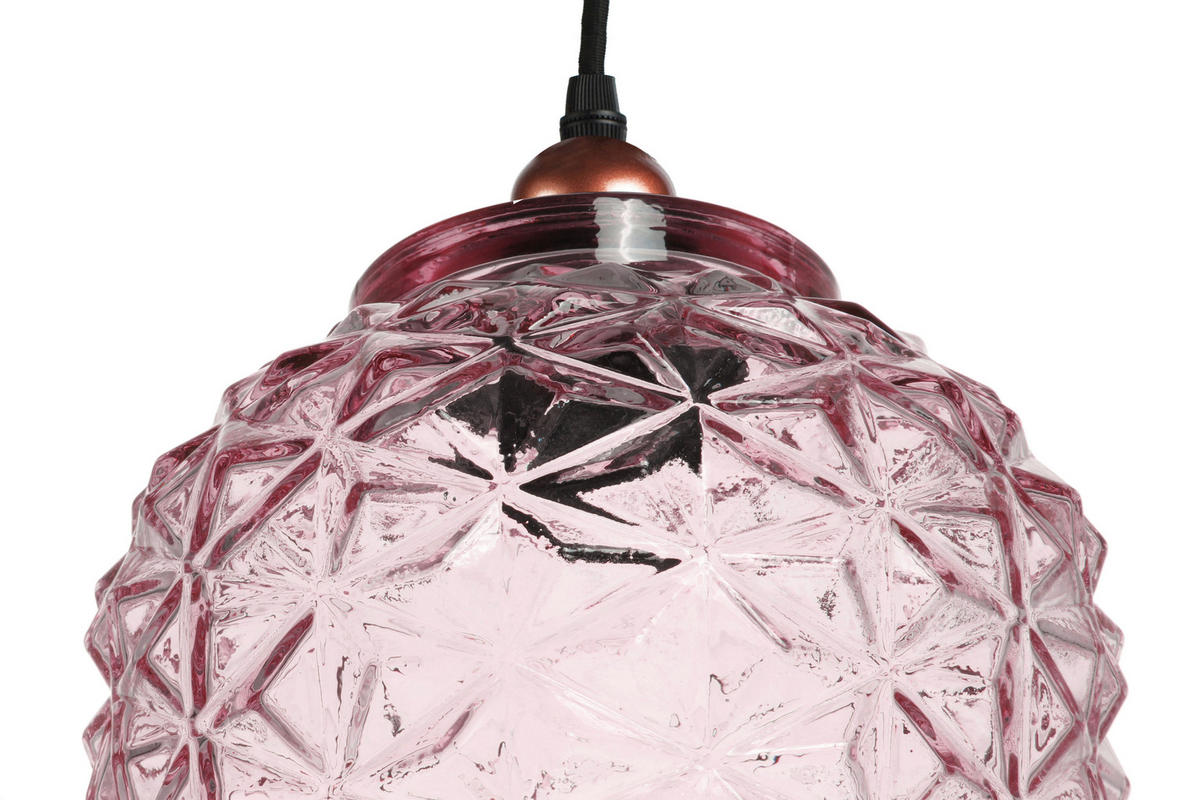 HÄNGELEUCHTE 18/18/24 cm  - Violett, Basics, Glas (18/18/24cm) - Kayoom