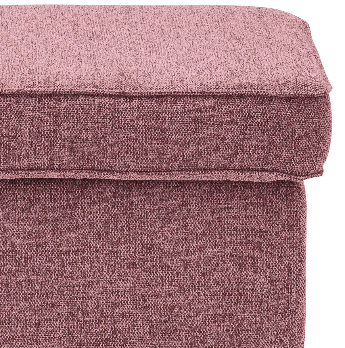 HOCKER in Textil, Holzwerkstoff Rosa  - Schwarz/Rosa, Basics, Holzwerkstoff/Textil (63/43/42cm) - MID.YOU