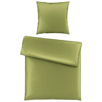BETTWÄSCHE 135/200 cm Satin  - Dunkelgrün, MODERN, Textil (135/200cm) - Novel
