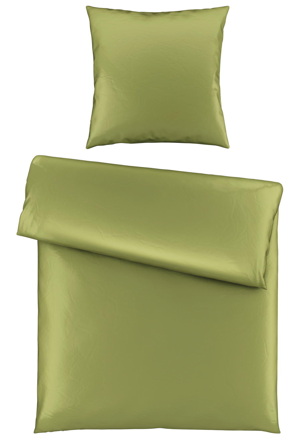 BETTWÄSCHE 135/200 cm Satin  - Dunkelgrün, MODERN, Textil (135/200cm) - Novel