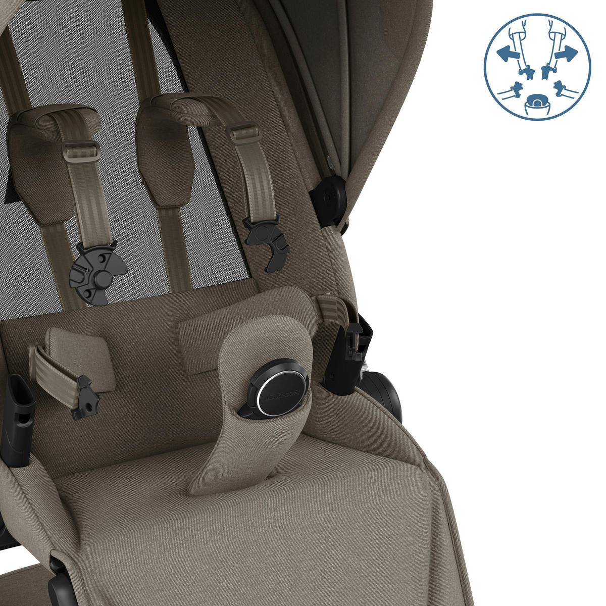 KINDERWAGEN Fame  - Graubraun/Graphitfarben, Basics, Kunststoff/Textil (61.5/110/95,5cm) - Maxi-Cosi
