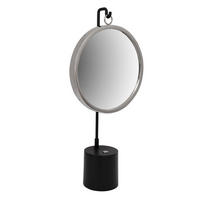 SCHMINKSPIEGEL 30/65/13 cm  - Silberfarben/Schwarz, MODERN, Glas/Metall (30/65/13cm) - Kayoom
