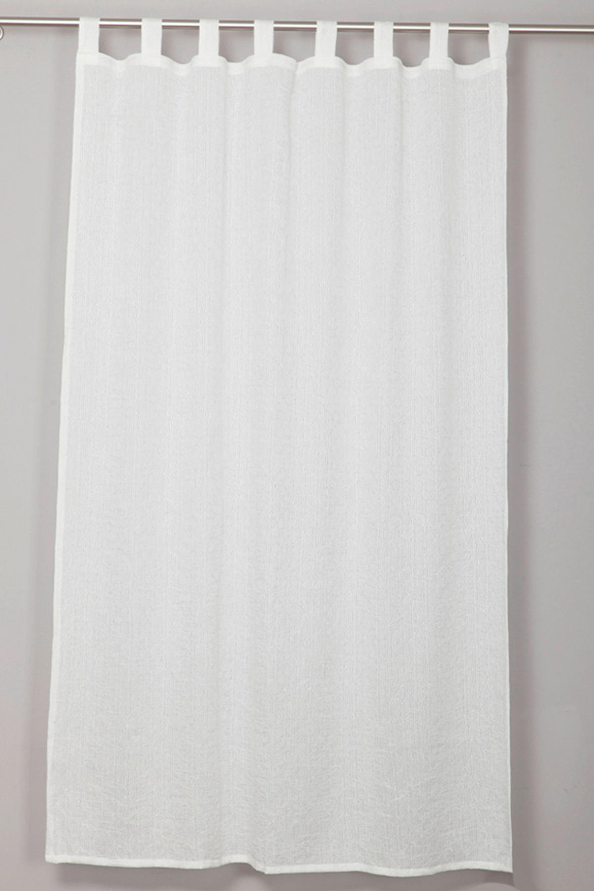 SCHLAUFENVORHANG  - Weiss, Basics, Textil (150/260cm)