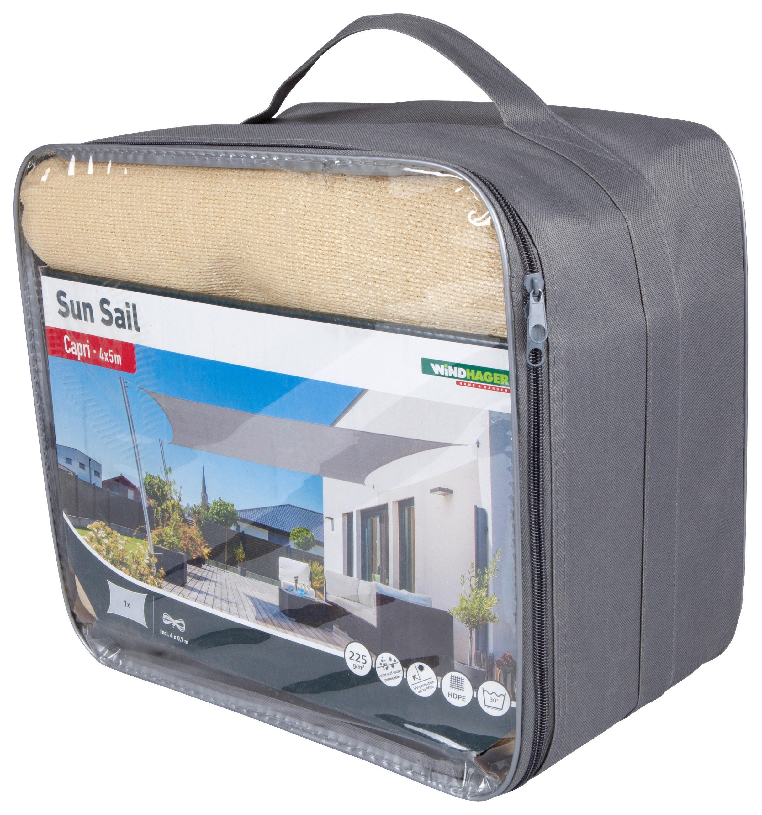 ZAHRADNÍ PLACHTA PROTI SLUNCI 400/500 cm - šampaňská, Basics (400/500cm)