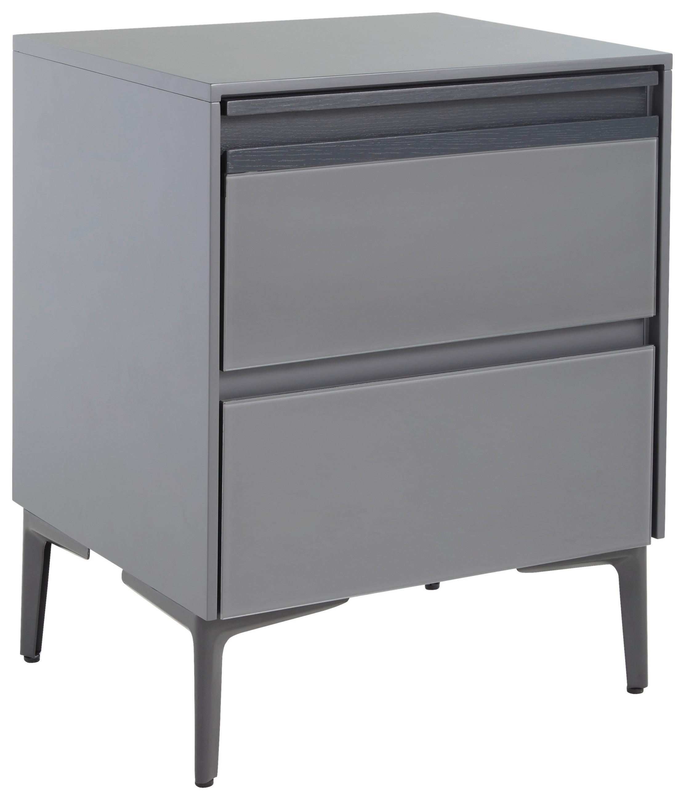 Mid.you Nachtschrank Grau, Dunkelgrau 50x55x40 cm