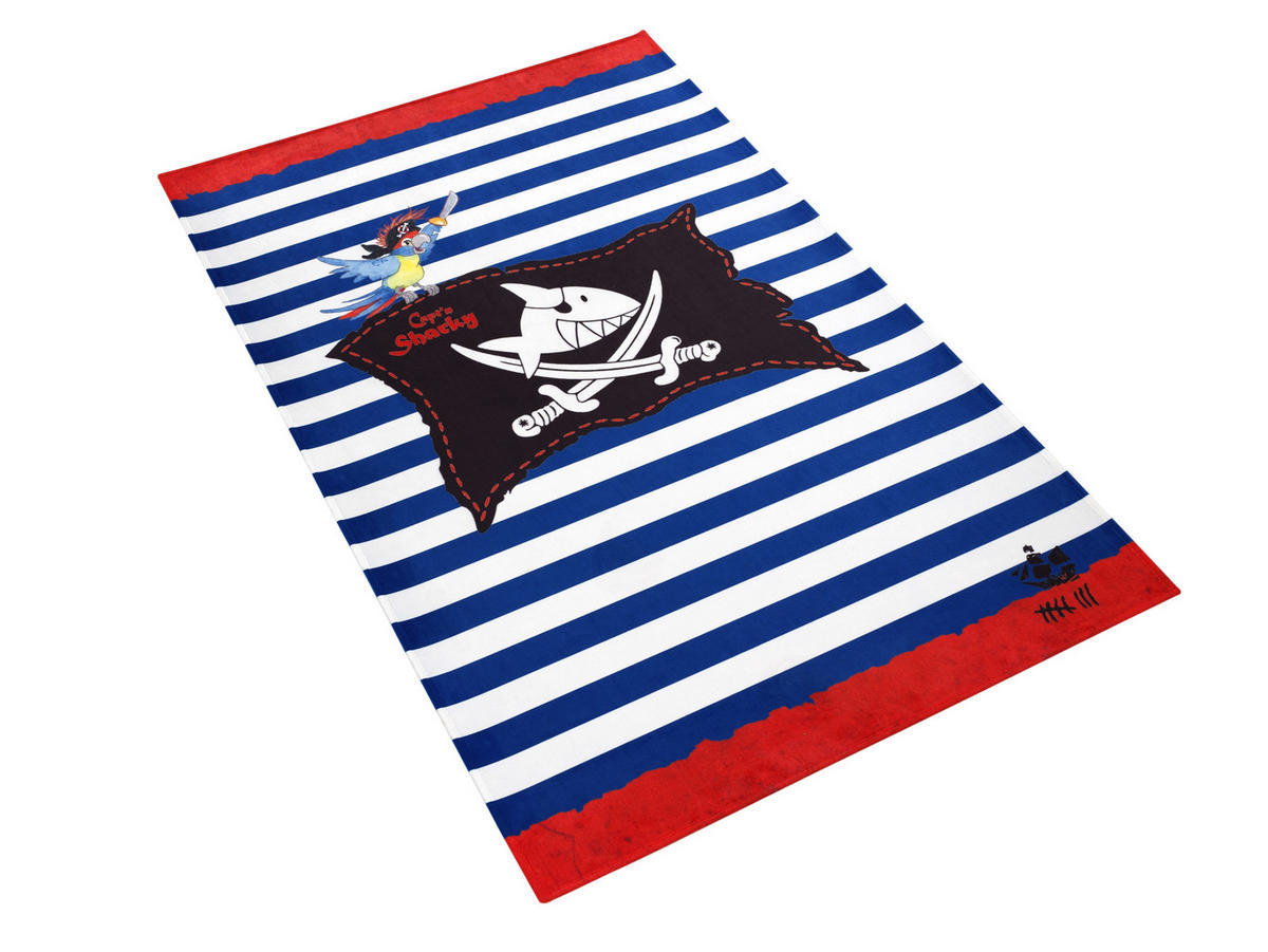 KINDERTEPPICH 100/160 cm Captn Sharky  - Blau/Rot, Trend, Kunststoff/Textil (100/160cm)