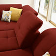 ECKSOFA in Chenille Rot  240/308 cm  - Rot/Schwarz, Design, Textil/Metall (240/308cm) - Xora