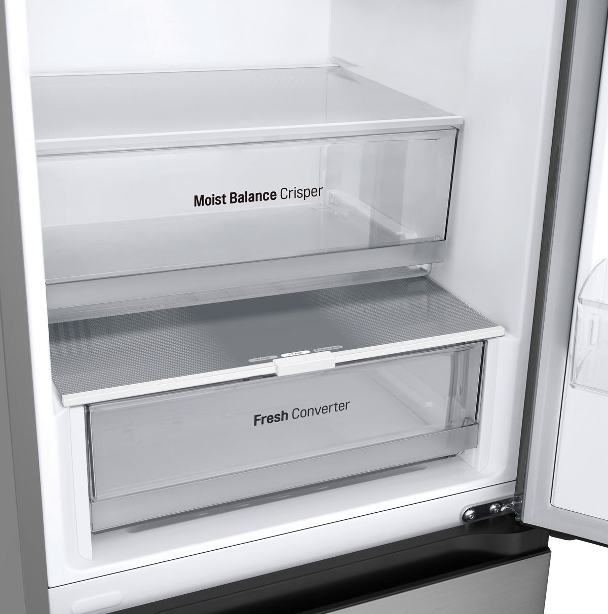 KÜHL-GEFRIER-KOMBINATION 59,5/186/68,2 cm GBV3100DPY  - Silberfarben, Trend, Glas/Kunststoff (59,5/186/68,2cm) - LG