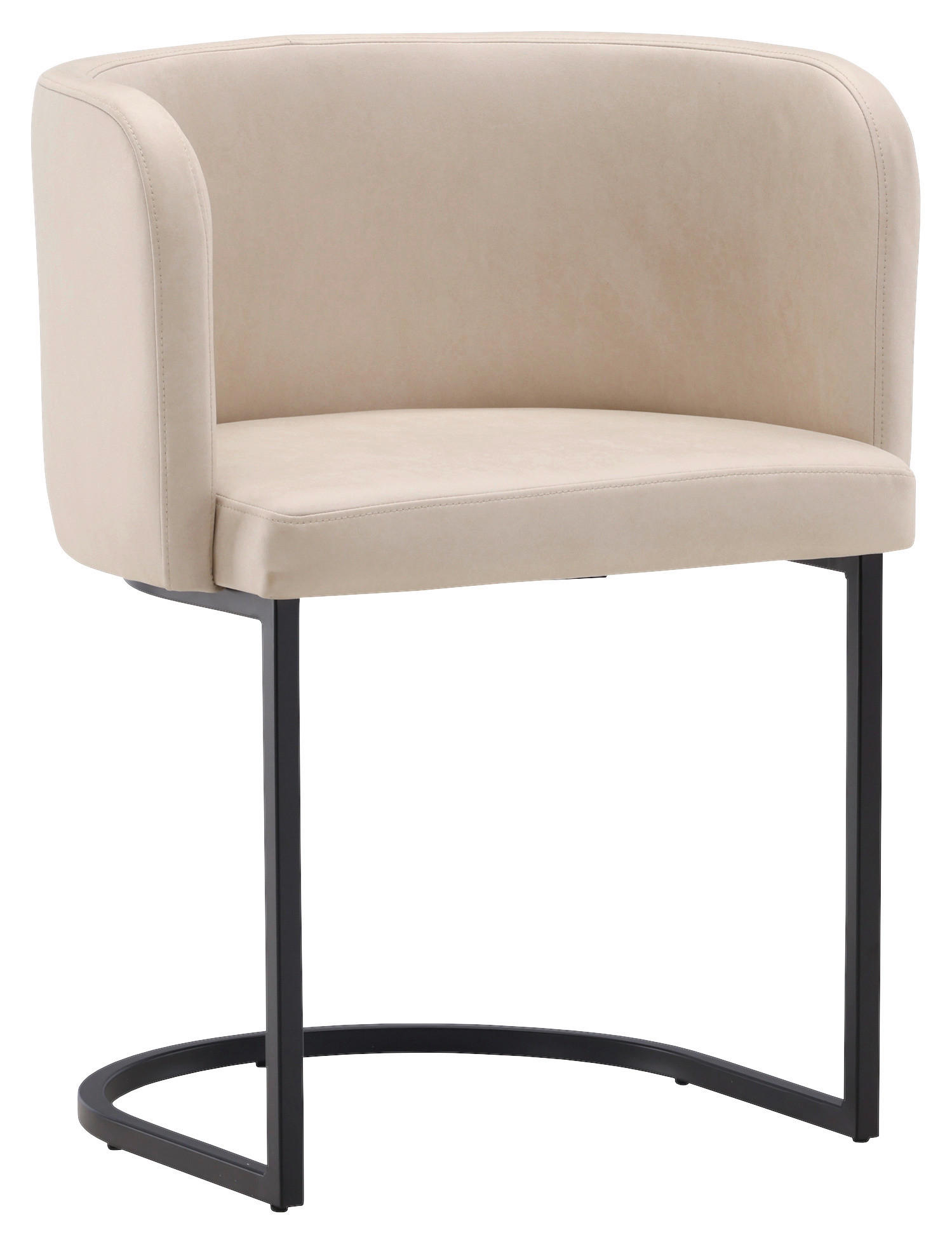 STUHL  in Stahl Flachgewebe Metall, Textil  - Beige/Schwarz, Design, Kunststoff/Textil (58/75/60cm) - Livetastic