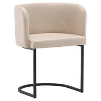 STOL stål flatväv  - beige/svart, Design, metall/textil (58/75/60cm) - Livetastic