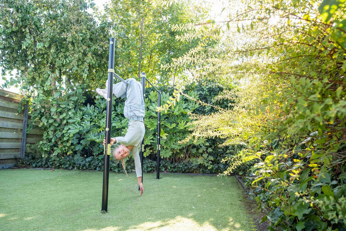 KLETTERGERÜST - Schwarz/Hellgrün, MODERN, Metall (225/154/10cm)