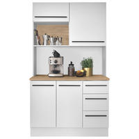 BUFFET 120/211/60 cm  in  - Weiß Hochglanz/Schwarz, Design, Holzwerkstoff/Kunststoff (120/211/60cm) - MID.YOU