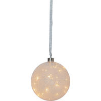 STIMMUNGSLEUCHTER 15,0/16,5 cm   - Silberfarben/Weiß, Basics, Glas/Kunststoff (15,0/16,5cm) - Eglo