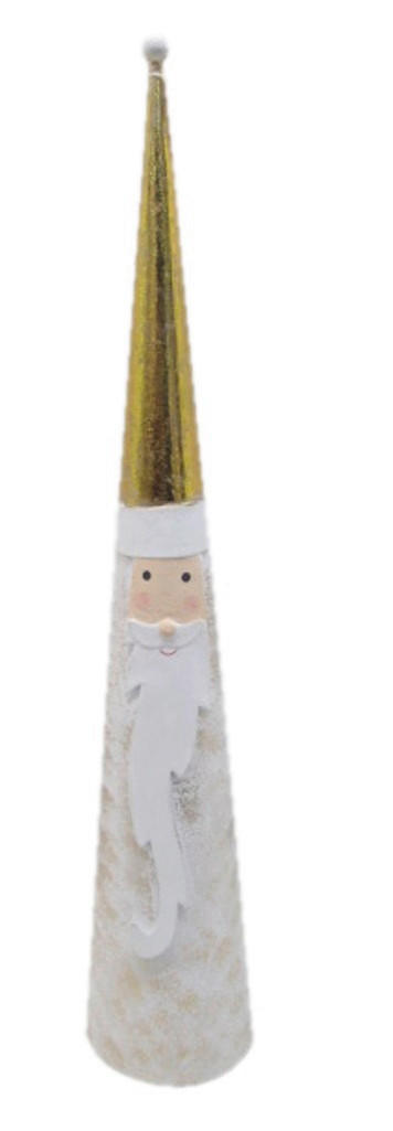 WEIHNACHTSMANN  - Goldfarben/Weiß, Trend, Metall (7,5/41cm) - X-Mas