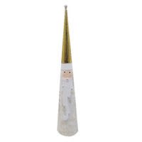 WEIHNACHTSMANN  - Goldfarben/Weiß, Trend, Metall (7,5/41cm) - X-Mas