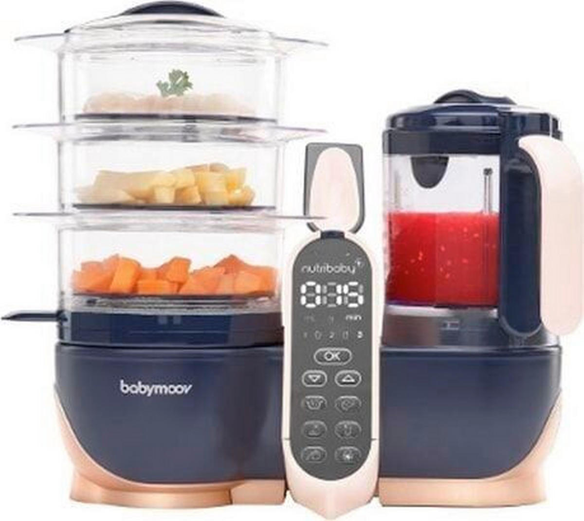 KUHALO/MIKSER/STERILIZATOR     Nutribaby+XL  - višebojno, Basics - Babymoov