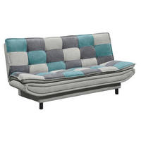 SCHLAFSOFA in Mikrovelours Türkis, Schlammfarben, Dunkelgrau  - Türkis/Schlammfarben, Basics, Kunststoff/Textil (188/90/89cm) - MID.YOU
