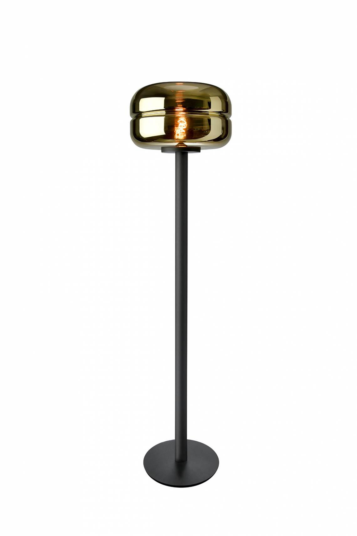 STEHLEUCHTE HAVANNA - Goldfarben/Schwarz, Design, Glas/Metall (40/152cm) - Villeroy & Boch
