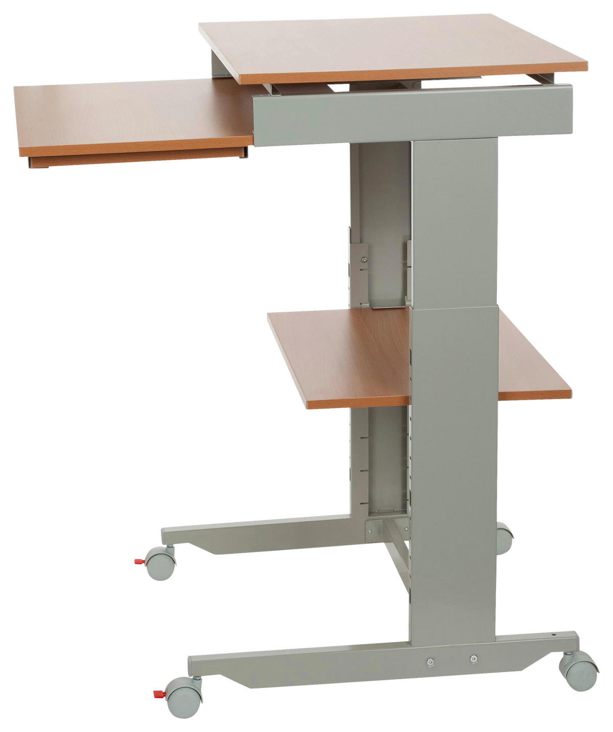 SCHREIBTISCH  in Grau, Buchefarben  - Buchefarben/Grau, Basics, Holzwerkstoff/Kunststoff (60/71,5-107,5/50cm) - MID.YOU
