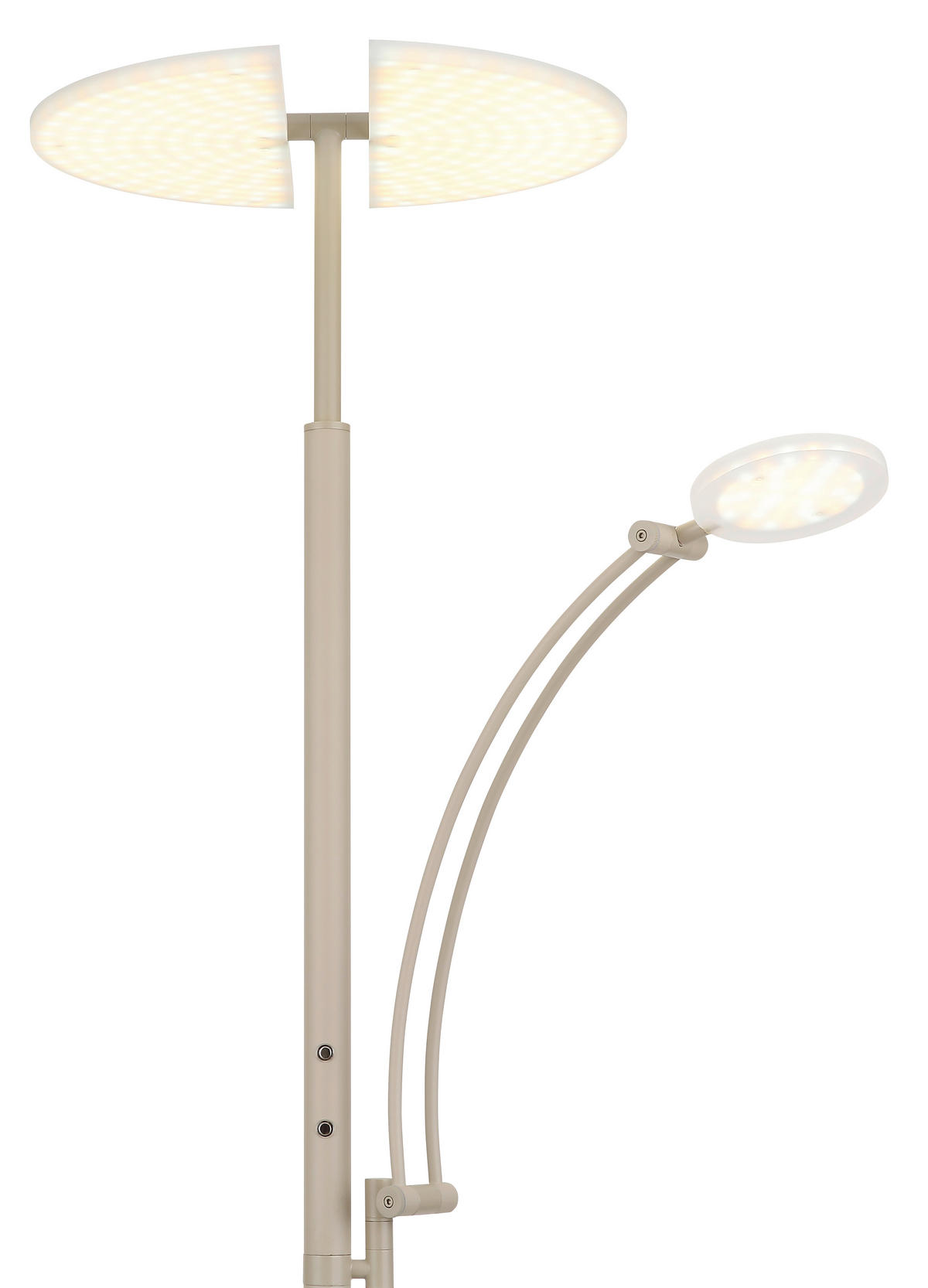 LED-STEHLEUCHTE Tirana 80/40,5/183 cm  - Sandfarben/Schwarz, Design, Kunststoff/Metall (80/40,5/183cm) - Globo