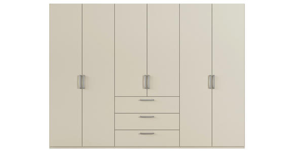 DREHTÜRENSCHRANK 301/235/60 cm,  in Champagner, 6-türig  - Edelstahlfarben/Champagner, Basics, Holzwerkstoff/Metall (301/235/60cm) - Novel