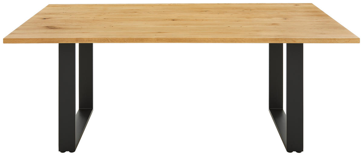 ESSTISCH in Holz 200/100/76 cm  - Eichefarben/Schwarz, Design, Holz/Metall (200/100/76cm) - Lomoco