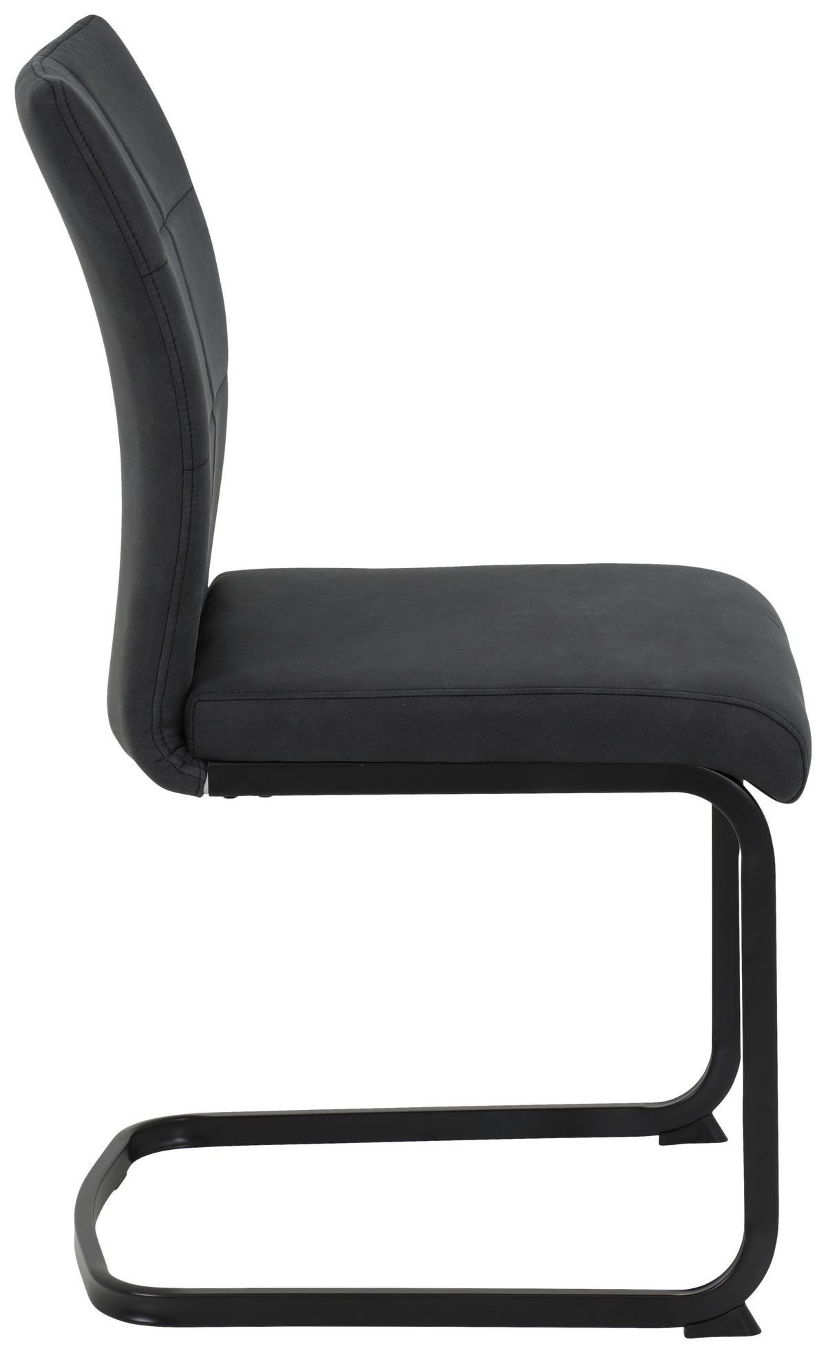 SCHWINGSTUHL  in Mikrofaser  - Anthrazit, Trend, Textil/Metall (42/89/59cm) - Carryhome