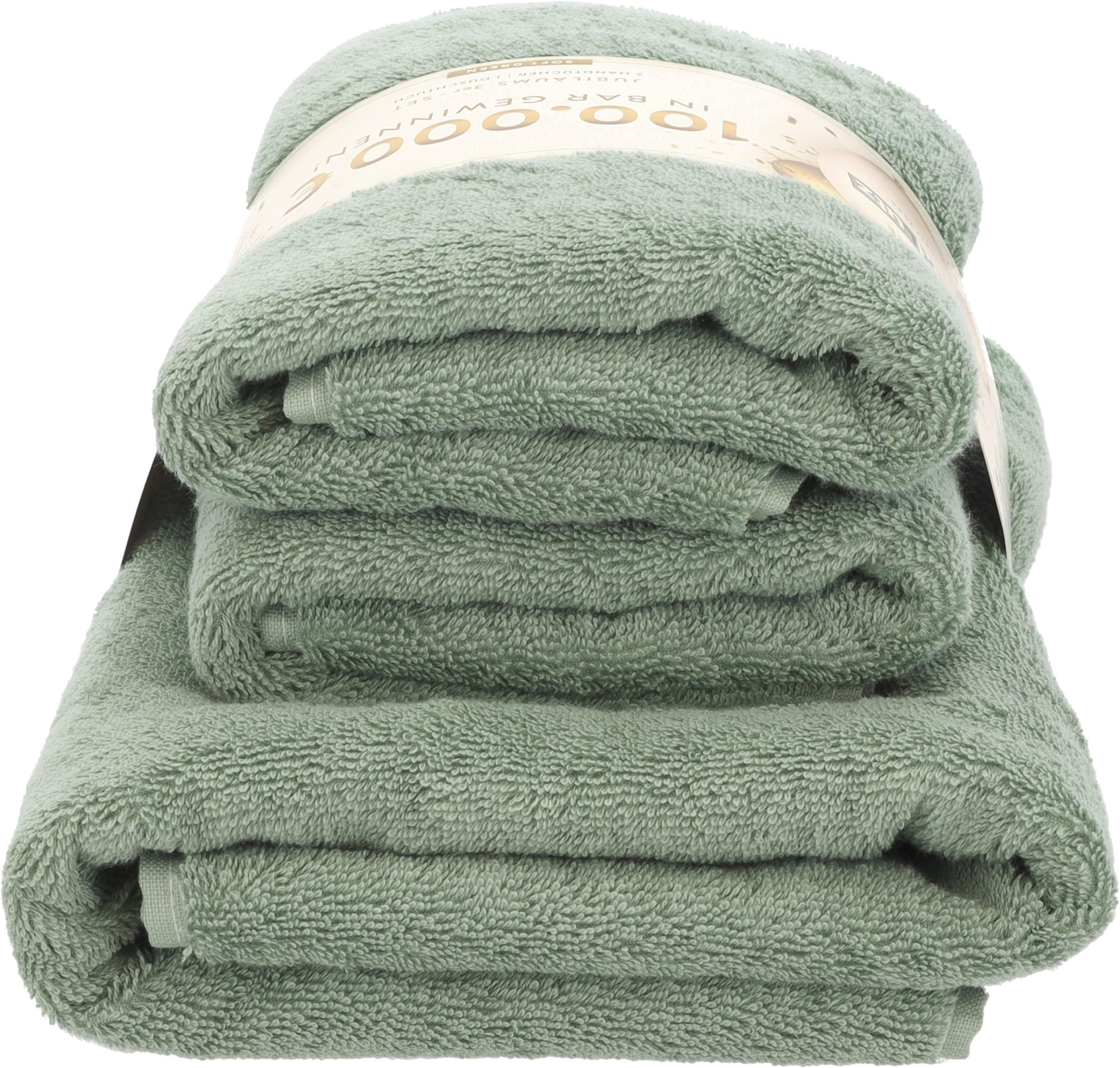 FROTTIERSET Jubiläums Set DE Grün 3-teilig  - Grün, Basics, Textil - Vossen