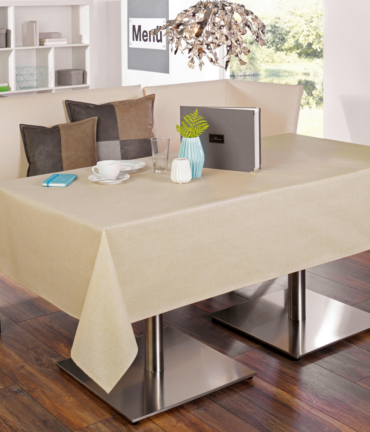 TISCHDECKE OSLO Textil Beige 130/160 cm  - Beige, Basics, Textil (130/160cm) - Peyer Syntex