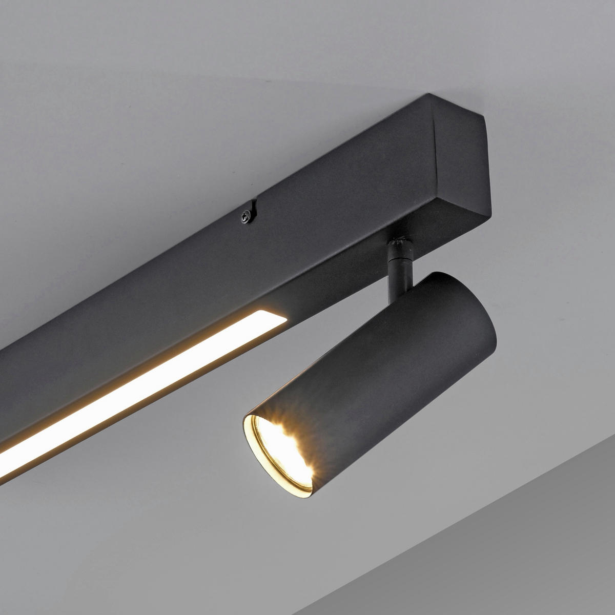 LED-DECKENLEUCHTE 101,5/22/20,5 cm   - Schwarz, Design, Kunststoff/Metall (101,5/22/20,5cm) - Schöner Wohnen