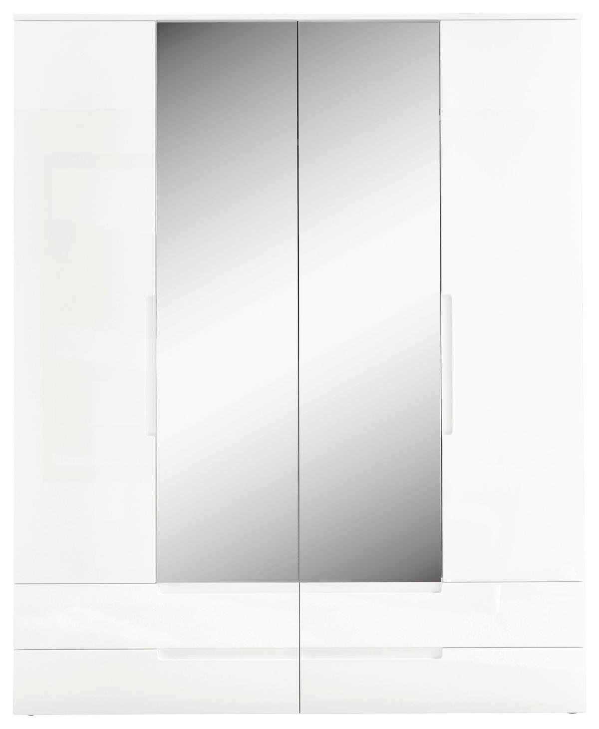 DREHTÜRENSCHRANK in Weiss  - Weiss, Modern, Holzwerkstoff (160/208/57cm) - MID.YOU