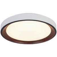 DECKENLEUCHTE 40/7 cm   - Walnussfarben/Schwarz, Trend, Kunststoff/Metall (40/7cm) - Novel