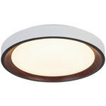 DECKENLEUCHTE  40/7 cm    - Walnussfarben/Schwarz, Trend, Kunststoff/Metall (40/7cm) - Novel