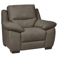 SESSEL in Webstoff Braun, Greige  - Wengefarben/Greige, KONVENTIONELL, Holz/Textil (119/96-157/99cm) - Livetastic