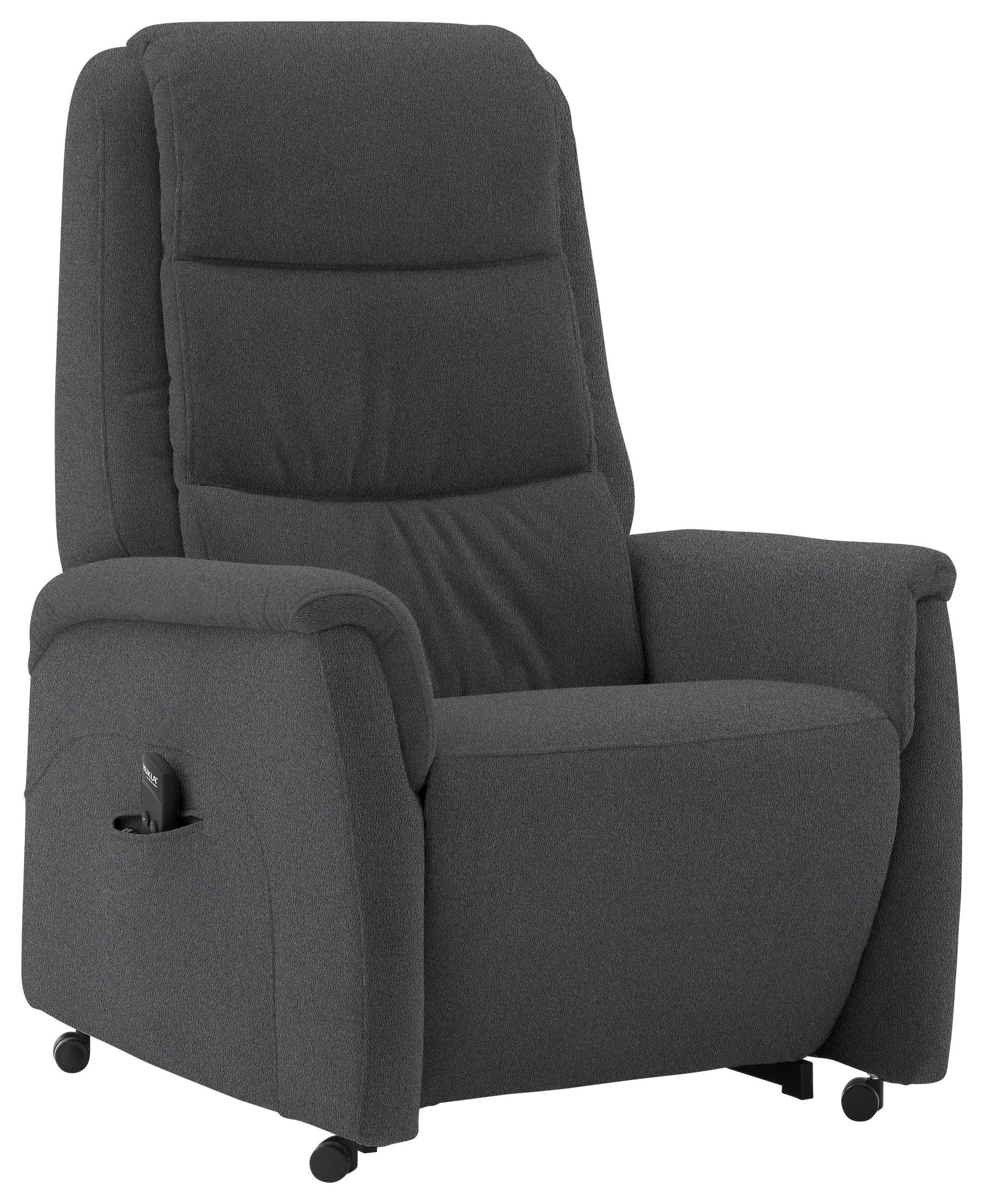 FERNSEHSESSEL Mikrofaser Dunkelgrau  - Dunkelgrau/Schwarz, Konventionell, Kunststoff/Textil (70/107/88cm) - Livetastic