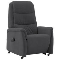 FERNSEHSESSEL in Mikrofaser Dunkelgrau  - Dunkelgrau/Schwarz, KONVENTIONELL, Kunststoff/Textil (70/107/88cm) - Valdera