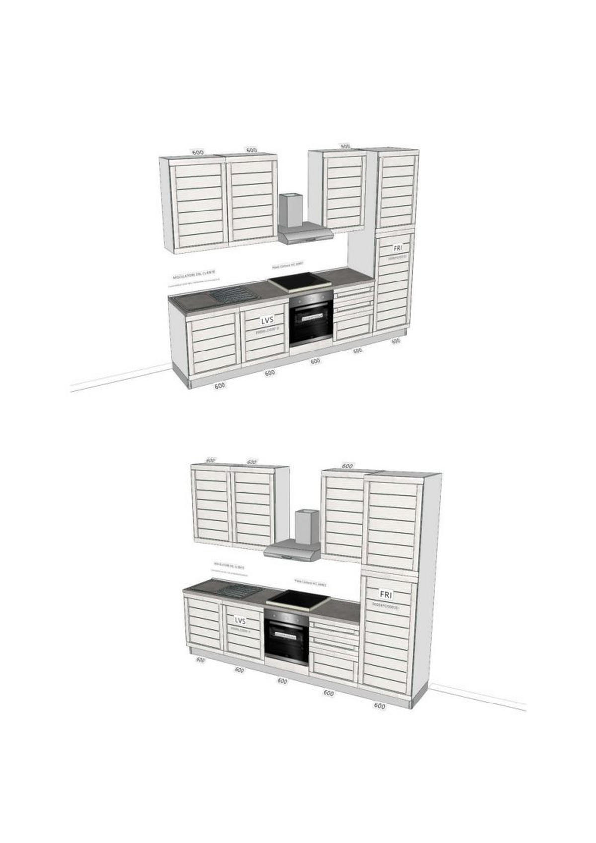 BLOK KUHINJA SA APARATIMA   - Osnovno (300/240/60cm) - Xora