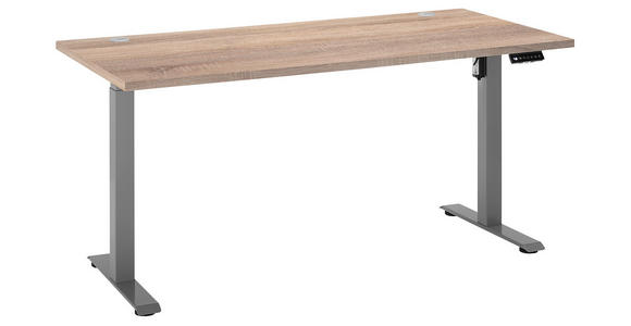 SCHREIBTISCH 160/77/75-118 cm  in Sonoma Eiche  - Sonoma Eiche, Basics, Holzwerkstoff/Metall (160/77/75-118cm) - Xora