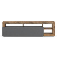 TV KOMODA antracit, stari hrast  - stari hrast/antracit, Osnovno, pločasti materijal (185/58/42cm) - Ti'me
