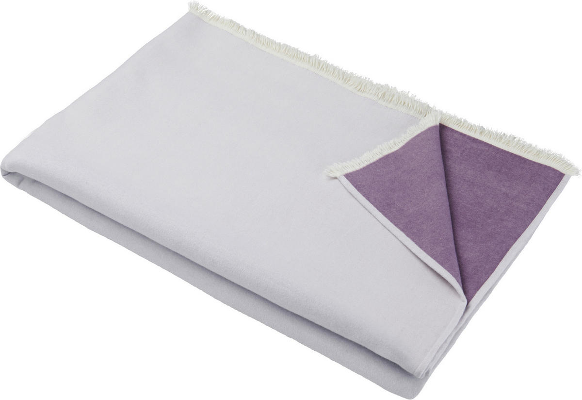 OBOUSTRANNÁ DEKA, bavlna, 220/240 cm - fialová, Natur, textil (220/240cm) - Novel